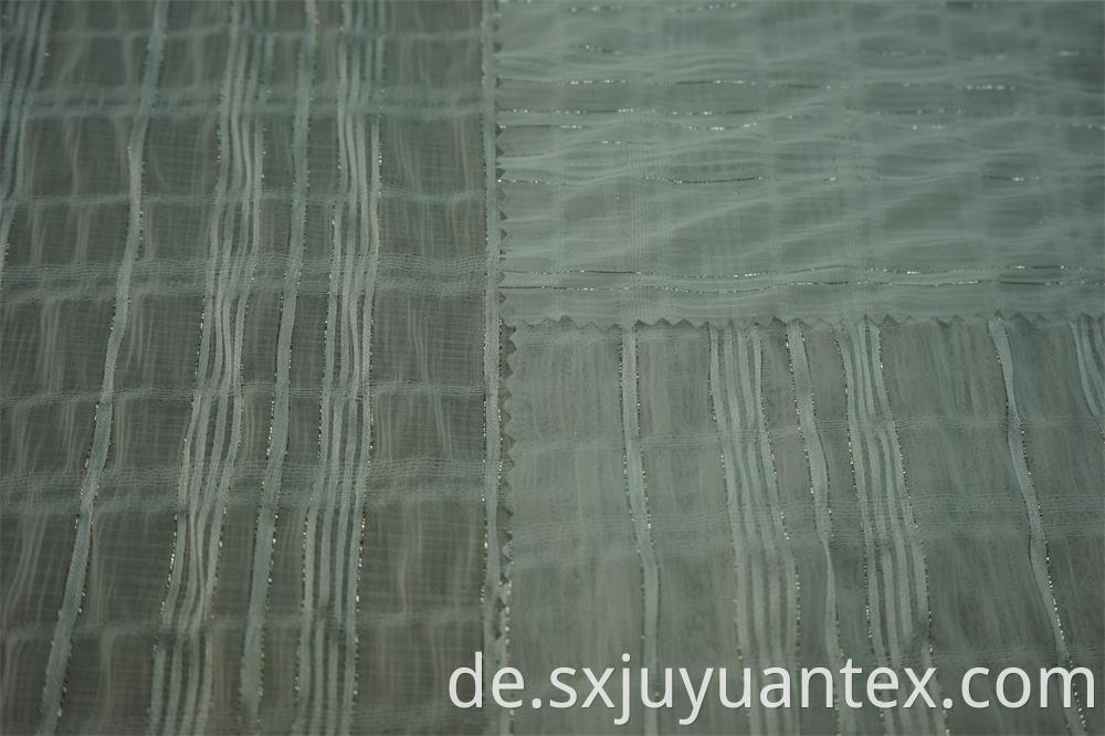 Silver Lurex Sripe Dobby Fabric